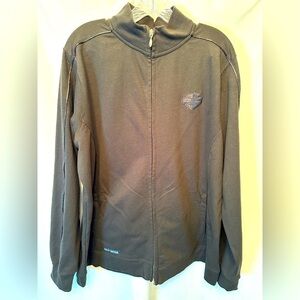 Harley Davidson Full Zip Motorcycle Sweatshirt Jacket 2X Black Lincoln Nebraska